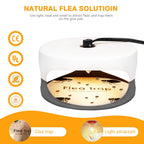 Flea Traps for Inside Your Home 2 Packs, Flea Trap for Indoor, Bed Bug Killer with Sticky Pads & Light Bulb Replacement, Natural Flea Infestation Treatment