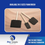 Pro Grade - Foam Brushes - 2 Inch - 48 Piece Poly Foam Brush Set