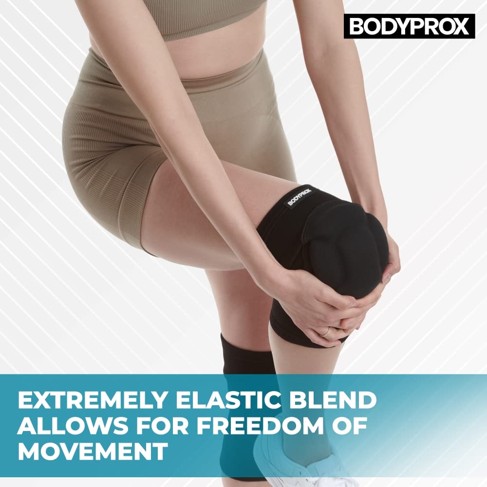 Bodyprox Protective Knee Pads, Thick Sponge Anti-Slip, Collision Avoidance Knee Sleeve (Large)