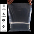 Zcintert Clear Cello Cellophane Treat Bags, 50 Pcs - 15.7" x 19.7"(2mils), Plastic Gift Bags for Candy, Party Favor, Cookies, Candies Packaging, with 4” Twist Ties