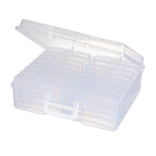 novelinks Transparent 4" x 6" Photo Organizers and Photo Storage Box with Handle, 16 Inner Photo Cases, Portable Picture Organizers & Photo Storage Containers (Clear)
