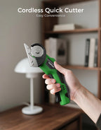 Cardboard Cutter, Rechargeable Cordless Electric Scissors, 4V Upgrade Motor Electric Box Cutter with 2 Blades, Safety Lock & LED Light, Powerful Cutting for Cardboard Box, Plastic, Leather