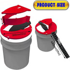 Pack 2 Bucket Lid Mouse Trap, 5 Gallon Bucket Compatible, Mouse Catching Tool, Trap Door Style, Multi Catch, Auto Reset, Indoor Outdoor