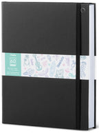 Ohuhu Double-Sided Marker Pad Art Sketchbook Bleedproof - 8.5"x11" Large Paper Size - 90 lb/150 gsm Smooth Drawing Paper - 60 Sheets/120 Pages - Hardcover Sketching Book for Alcohol Markers Paints