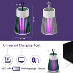 Bug Zapper Indoor Outdoor Portable Mosquito Zapper Electric Bug Killer with USB Rechargeable Bug Zapper with Security Grid and Brush Mosquito Trap Mosquito Killer for Home,Yard,Camping