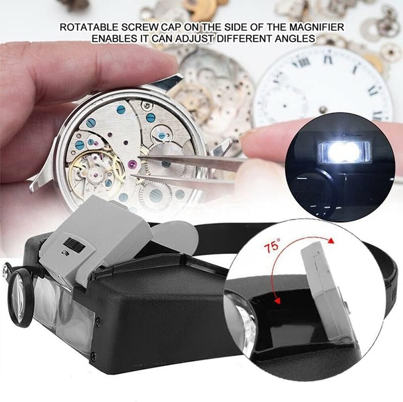 Microscope Accessories Kit Loupe Microscope LED Light 1.5X 3X 6.5X 8X Helmet Style Magnifier Microscope Slides
