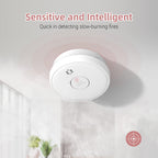Fire Alarms Smoke Detectors, Smoke Alarm Battery Operated,Fire Alarm with Test Button & Low Battery Signal, Photoelectric Technology Fire Detectors for Bedroom and Home (4 Pack)