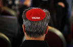 A1 Skullcap Trump MAGA Jewish Yarmulke Hat - Red Suede Kippah for Men/Boys - US Made