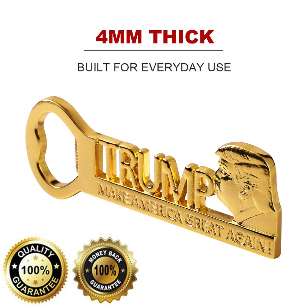Donald Trump Gifts for Men, MAGA Magnetic Bottle Opener with Gold Plated Collectibles Coin