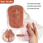 Copper Mesh Roll for Mice Rat Rodent Repellent, Sturdy 5" X 50' Copper Wool Mouse Trap for Bat Snail Bird Control with Packing Tool