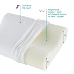 Sleep Innovations Memory Foam Contour Pillow, Queen Size, Head, Neck, and Shoulder Alignment, Side and Back Sleepers, Medium Support
