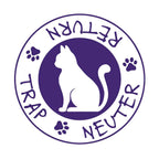 Trap Neuter Release Cat Circle, Feral Cat Care 12 inch Purple Indoor Outdoor Vinyl Decal