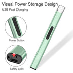 REIDEA Electric Lighter R1 Flat Candle Lighter, Windproof Flameless USB Rechargeable Arc Lighter with Safe Button and Power Indicator for Candle, BBQ and Fireworks, Mint Green