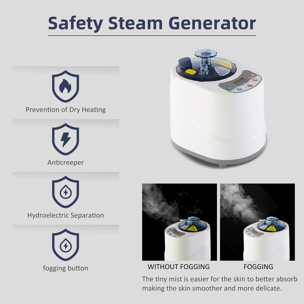 ZONEMEL Portable Steam Sauna, Full Body Home Sauna Spa, 1 Person or 2 Person Share Saunas, 2L Steam Generator with Remote Control (Black, L 33.5”x W 32.3”x H 41.7”)