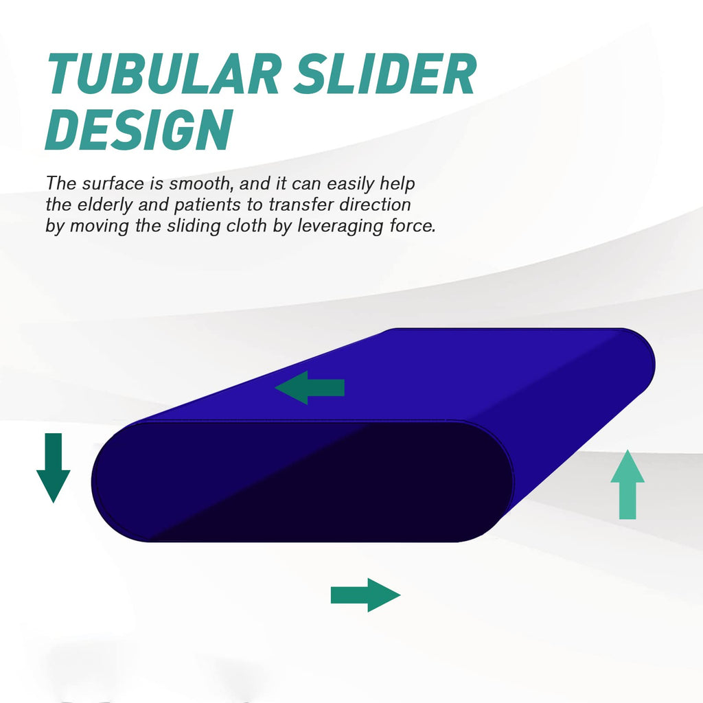 YHK Tubular Slide Sheet for Patient Transfer, Sliding Draw Sheets to Assist Moving Elderly,Slides for Cars, Hospital Bed, Home Care(Blue, 28"x28"(72x72cm)