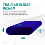YHK Tubular Slide Sheet for Patient Transfer, Sliding Draw Sheets to Assist Moving Elderly,Slides for Cars, Hospital Bed, Home Care(Blue, 28"x28"(72x72cm)