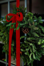 Red Velvet Ribbon 1.5'' 25 Yards for Christmas Tree, Gift Wrapping, Flower Bouquet, Wreath Decorations, Bow Making