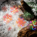 Yoksas 120 Pieces Fantasy Snowflake Stickers - Transparent, Waterproof, Holographic Christmas Decorations Winter Stickers for Junk Journals, Scrapbooking, Gift Wrapping