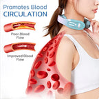 YCNASSS EMS Neck Massager Device, Neck Acupoints Lymphatic Drainage Machine 12 Modes Neck Lymphatic Massager for Pain Relief USB Charge for Women Men Gift