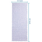 Webos Bath Shower Mat Non Slip: Extra Large Pebble Bathtub mat for Kids, Elderly, Anti Slip Shower Matt with Drain Holes Suction Cups Tub Mat - 16 X 40 Inch Clear