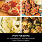 Ninja Air Fryer, Roast, Bake, Air Fry, Roast, Broil, Reheats, & Dehydrates, 4-in-1, Fries, Frozen Food, Veggies, and Juicy Meat, Less Oil, Easy Meals, Healthy Meals, Compact, 4 QT, Grey, AF101