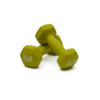 Amazon Basics Neoprene Coated Dumbbell Hand Weight Set, 5 pound each, Set of 2, 10 pounds, 2.27 Kilograms, Green