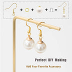 Hypoallergenic Earring Hooks 800 PCS/125 Pairs, Silver Plated Fish Hooks,500pcs Earring Making Kit with Jump Rings and Clear Silicone Earring Backs Stoppers for DIY Jewelry Making