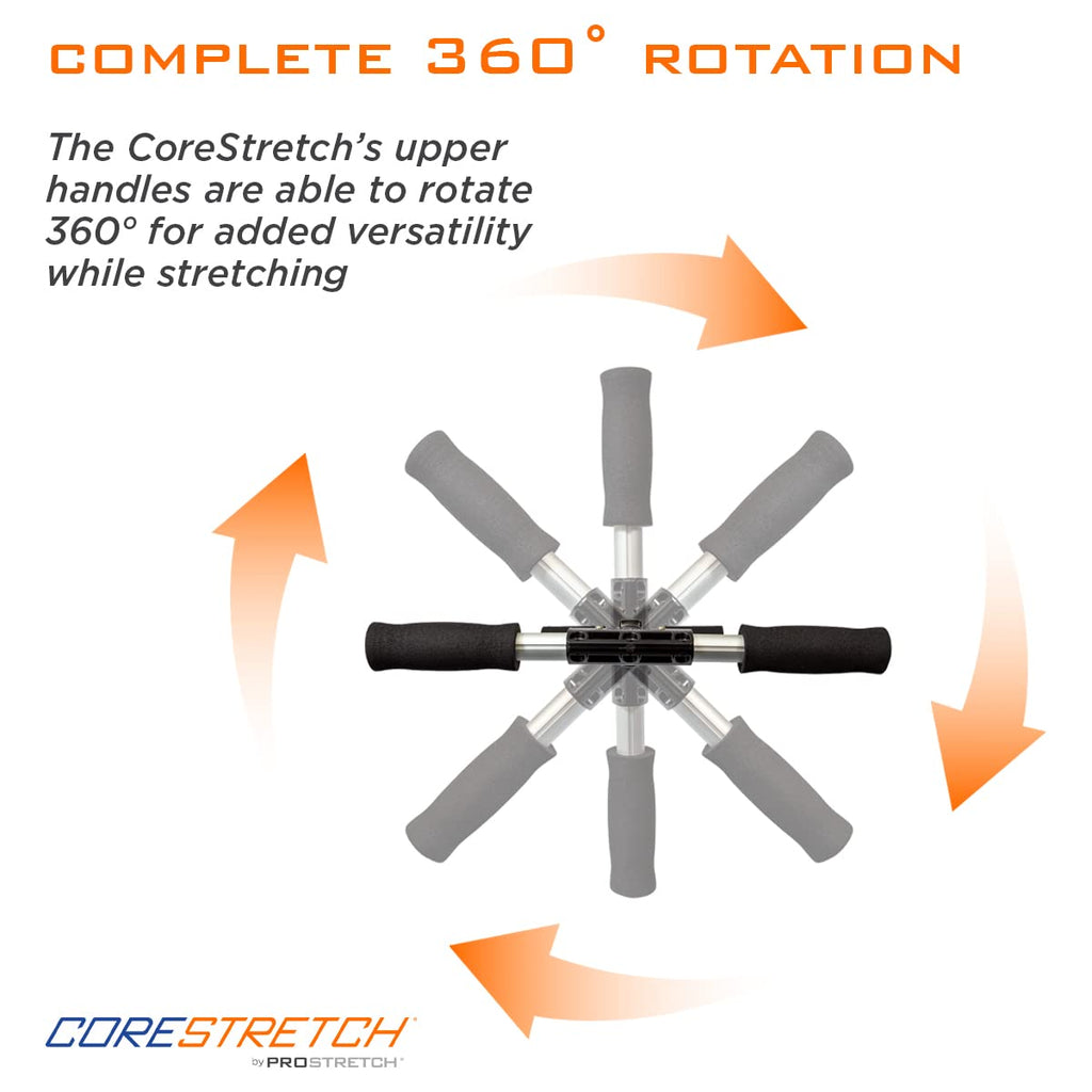 ProStretch CoreStretch, Adjustable Upper and Lower Back Stretcher, Physical Therapy Tool for Back Pain Relief and Shoulder Stretching