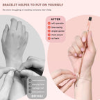 ChangWanna Bracelet Helper Tool 3Pcs - Pretty Bracelet Helper to Put on Yourself, Easy Jewelry Wearing Tool Aid Assistance, Metal Bracelet Buddy Fastening Helper Fastener Necklace Clasp Helper Elderly