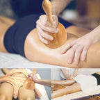 JUNRA 4 PCS Wood Therapy Massage Tools, Lymphatic Drainage Massager Maderoterapia Kit Wood Therapy Tools for Body Shaping Sculpting