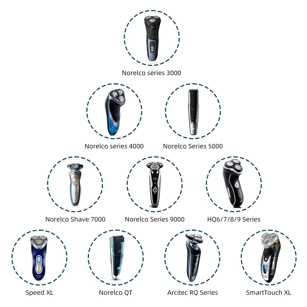 Norelco Charger Cord For Philips Norelco Series Hq8505 7000 5000 3000 9000 2000 2300 Mg7750 Mg7790 8500 X, Electric Shaver Razor,Aquatec,Arcitec,Mult