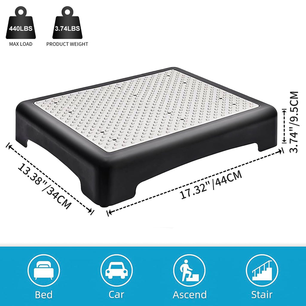 One Step Stool,Non-Slip Mobility Step Platform Assistive Devices for Adults and Elderly, Indoor and Outdoor Portable Step Riser for Safety Step for Car Bedside Office Shower Stairs