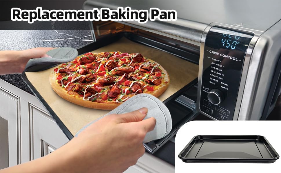 Replacement Baking Pan Air Fryer Basket for Ninja Foodi SP101 Air Fryer Oven, Stainless Steel Mesh Basket and Non-stick Baking Tray for Ninja Digital Air Fry Countertop Oven