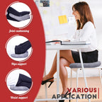 Vinban Stuffed Donut Pillow Seat Cushion | for Tailbone and Coccyx Pain, Hemorrhoids, Bed Sores, Pregnancy, Prostate, Surgery Recovery, Sitting Pressure Relief, for Home, Office and Car (Grey)