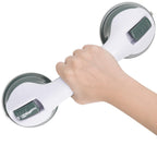 2-Pack Shower Handle Safety Grab Bars with Suction Cups for Bathtubs and Showers - Bathroom Rails Aid for Seniors, Elderly, Handicap - Wall & Bath Tub Toilet Support 12Inch