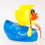 TAOHUAJIANG Rubber Ducks Trump Car Duck Dashboard Decoration Squeak Ducks Toys Car Ornaments Car Décor Accessories with Sunglasses，Defense Accessory and Gold-Plated Necklace (Style F)