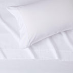 Amazon Basics Lightweight Super Soft Easy Care Microfiber 3-Piece Bed Sheet Set with 14-Inch Deep Pockets, Twin, Bright White, Solid