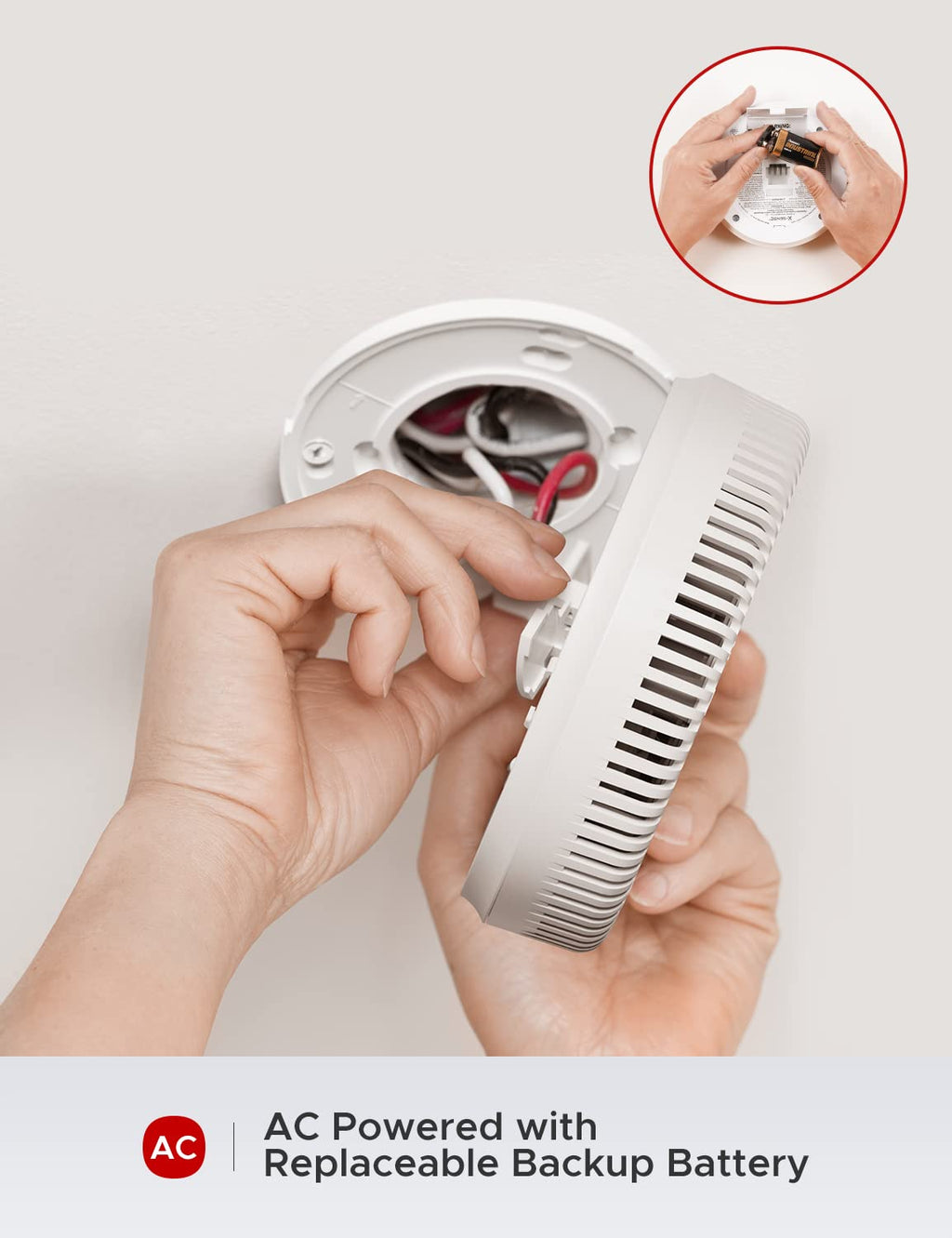 X-Sense Hardwired Combination Smoke and Carbon Monoxide Detector, Hardwired Interconnected Smoke and CO Detector Alarm with Replaceable Battery Backup, XP04, 6-Pack
