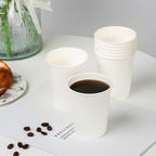 RACETOP [300 count ] Paper Coffee Cups 8 oz, Disposable Coffee Cups, Hot Beverage Cups, Ideal for Pub, Party, Office White
