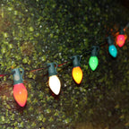 Couah Christmas Light Bulbs C7 Multi-Color Replacement Bulbs（25 Pack） C7 Ceramic Outdoor String Light Replacement Bulbs, C7/E12 Candelabra Base, 5 Watt