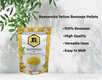 Beesworks Yellow Beeswax Pellets (3 lb) | 100% Pure, Cosmetic Grade, Triple-Filtered Beeswax for DIY Skin Care, Lip Balm, Lotion, and Candle Making