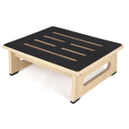 One Step Stool for Adults Seniors with Non-Slip Rubber Stepping Feet, Heavy Duty Platform Step Stools, 450 LB Portable Bed Steps for High Beds for Bathroom,Bedroom,Kitchen & Bedside Support,Light Wood