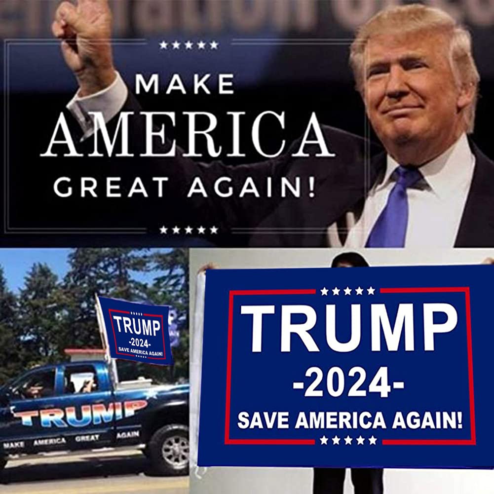 Jayus Trump 2024 Save America Again Flag 3x5 Double Sided 3Ply Donald Trump Won Flag Banner for 2024 President with 2 Brass Grommets