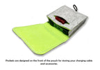histco enterprise Grey Felt Soft Carrying Case for Nintendo Game Boy Advance SP - Portable Travel Case, Protective Pouch for Handheld Retro Game Console