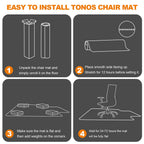 Thickened Chair Mat for Carpet- 47.5" x 35.5" Low Pile Carpet Protector for Office Computer Desk Chair. Heavy Duty Desk Chair Mat for Carpeted Floors