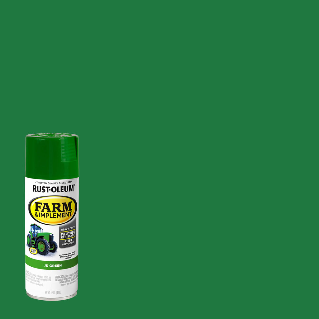 Rust-Oleum 280124-6PK Farm & Implement Spray Paint, 12 oz, JD Green, (Pack of 6)