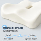 EaseDrives® X Large Memory Foam Seat Cushions for Office Chairs, Long Sitting Pressure Relief Ergonomic Office Chair Cushion for Butt Coccyx Tailbone Sciatica, Car, Wheelchair Seat Booster for Height