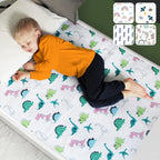 Hygge Sheets® Potty Training Pee Pads for Kids, Toddlers - 2 Pack - 100% Waterproof, Non Slip Bed Wetting Pad for Twin Beds - Washable, Reusable Mattress & Sheet Protector - Dinosaur