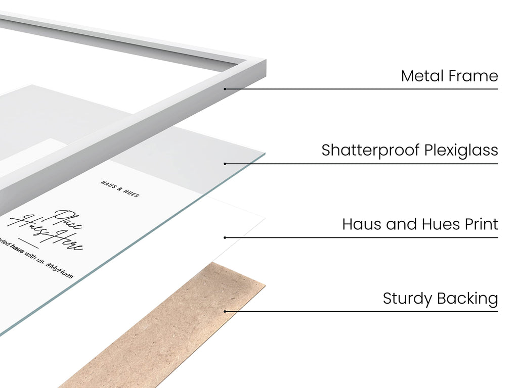 HAUS AND HUES Standalone Aluminum White Frames Set of 15-12x16