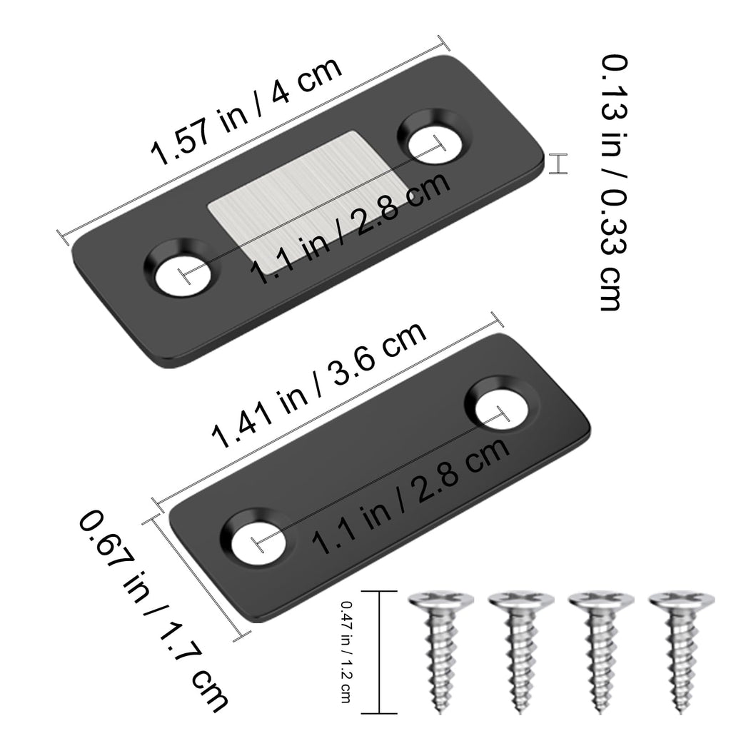 Cabinet Magnetic Catch Jiayi 4 Pack Ultra Thin Cabinet Door Magnets Stick on Drawer Magnets Cabinet Latch Magnetic Closures for Cabinets Kitchen Closet Door Closing Magnetic Door Catch Closer
